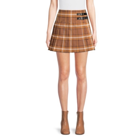 NOBO Dresses & Skirts - Nwt Nobo pleated skirt women’s Tennis‎ mini brown skater juniors side Zipper